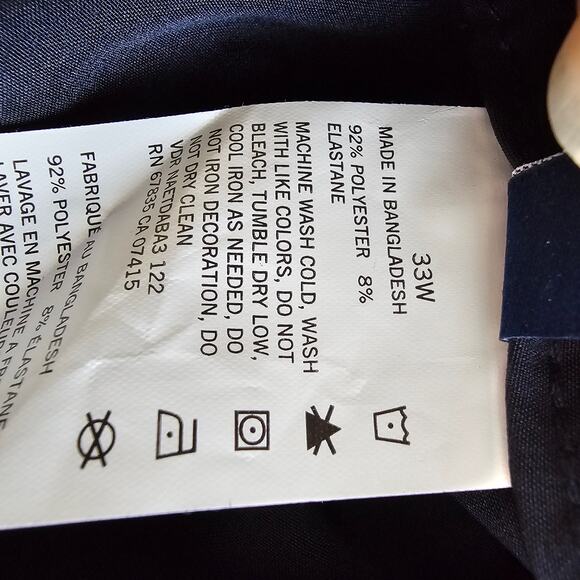 Nautica Men's Navy Blue Classic Fit Quick Dry Shorts - 33 - Picture 5 of 6